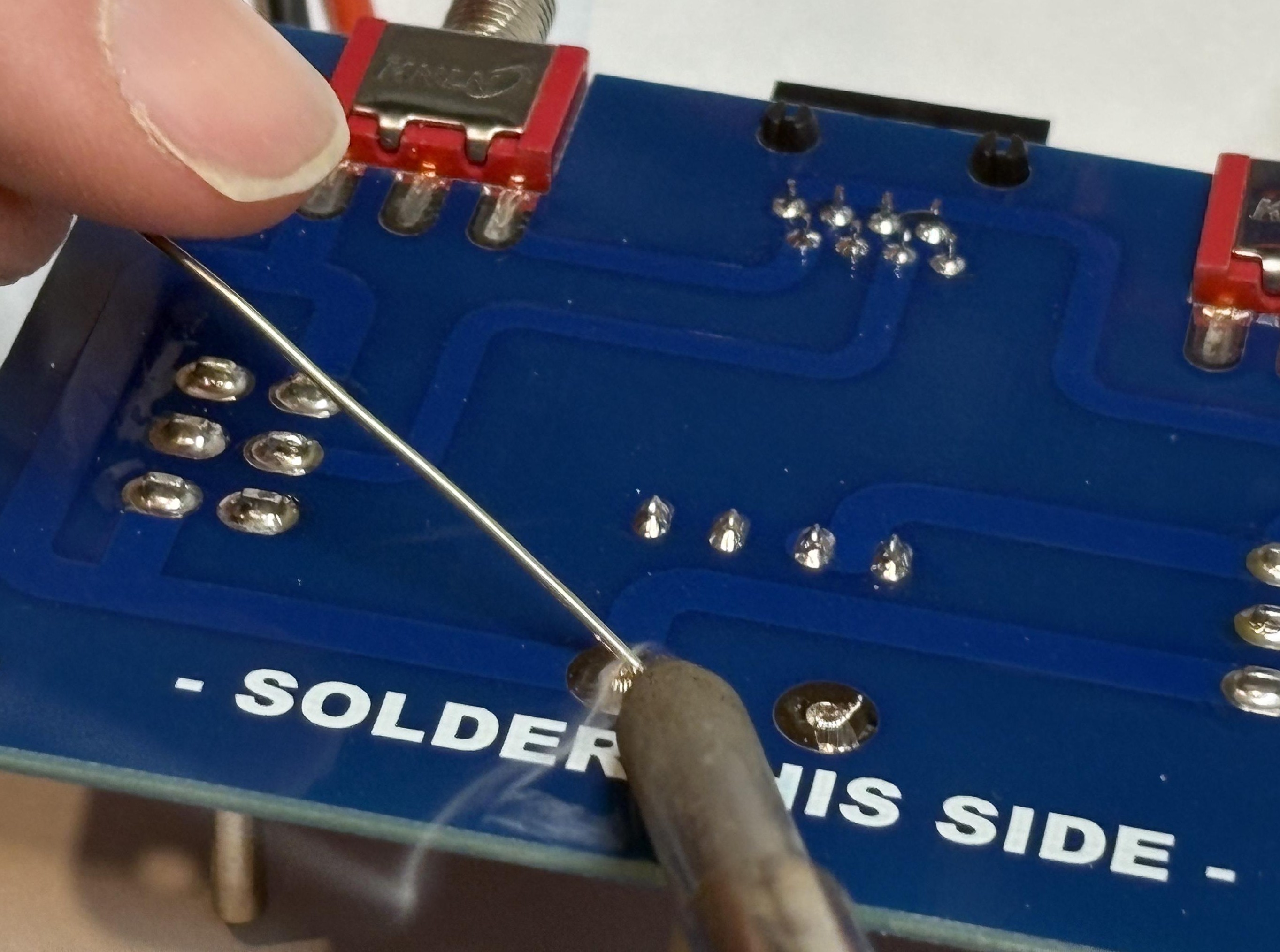 Step 12A: Soldering wires