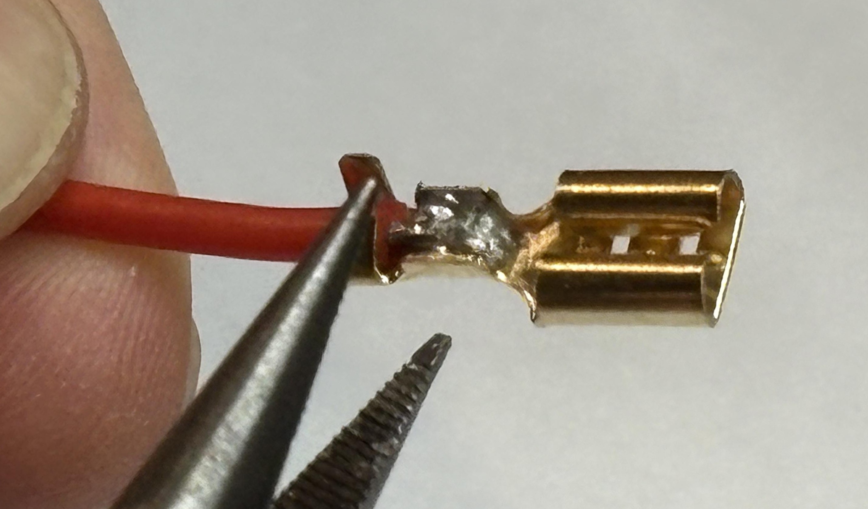 Step 20A: Crimping wire tabs