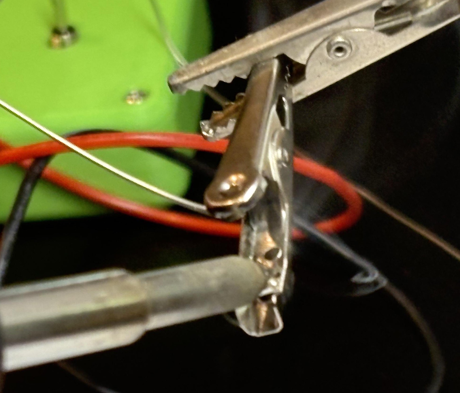 Step 22: Tinning croc clip